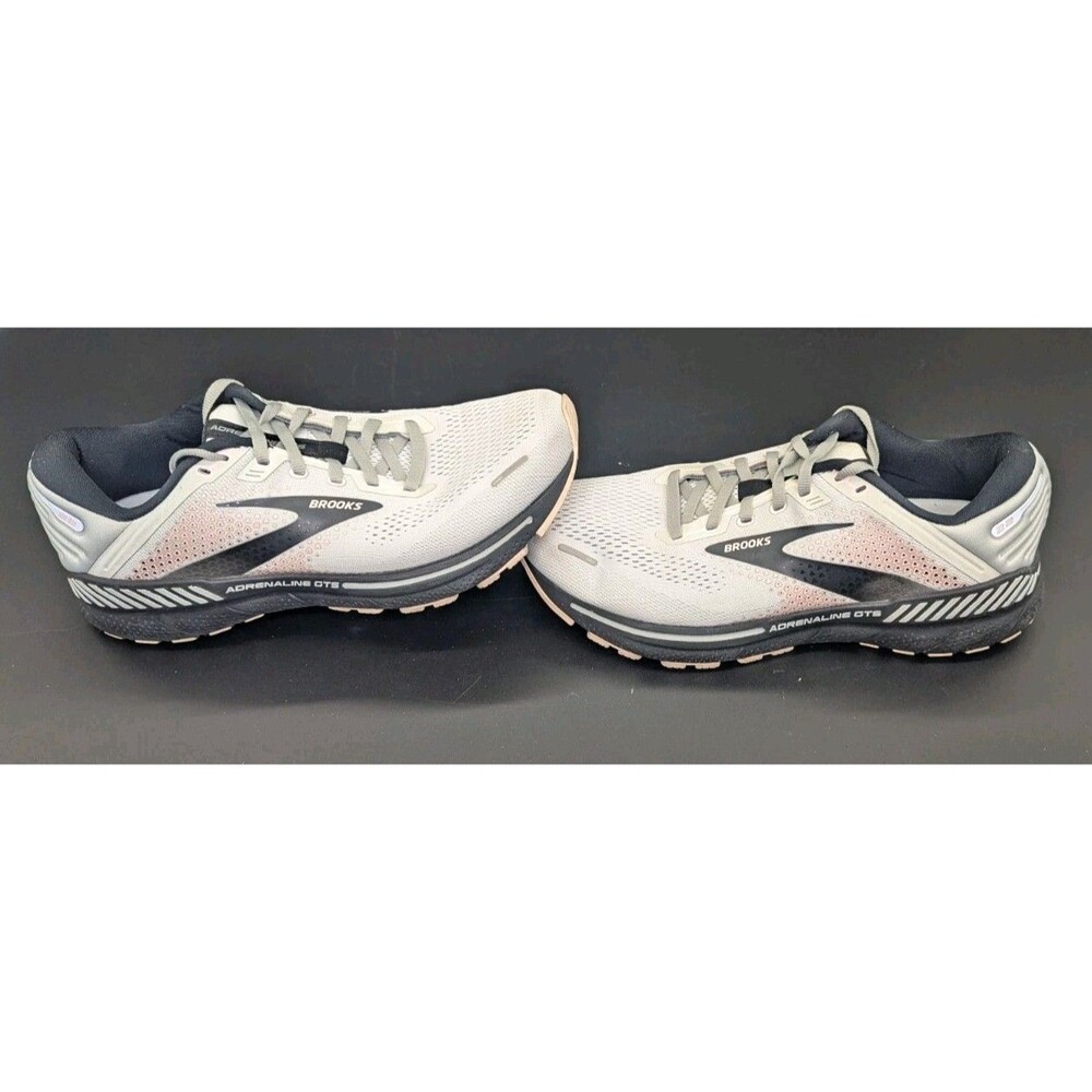 Women's Brooks Adrenaline GTS 22 Grey Rose Sz 11.5 Running Walking Shoes Sneaker